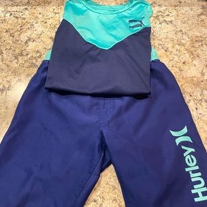 Boys swim bottoms and top